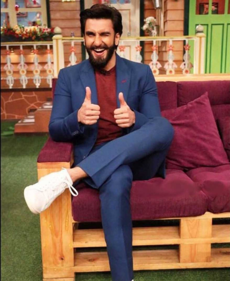 Ranveer Singh in AK Bespoke Teal Suit 