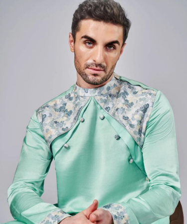 Mint Green Printed  Kurta Set