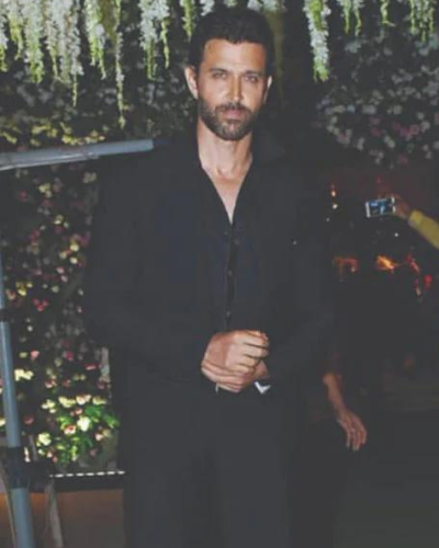 Hrithik Roshan in AK Custom Jet Black Suit 