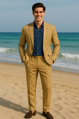 CHAMPAGNE CLASSIC LINEN SUIT
