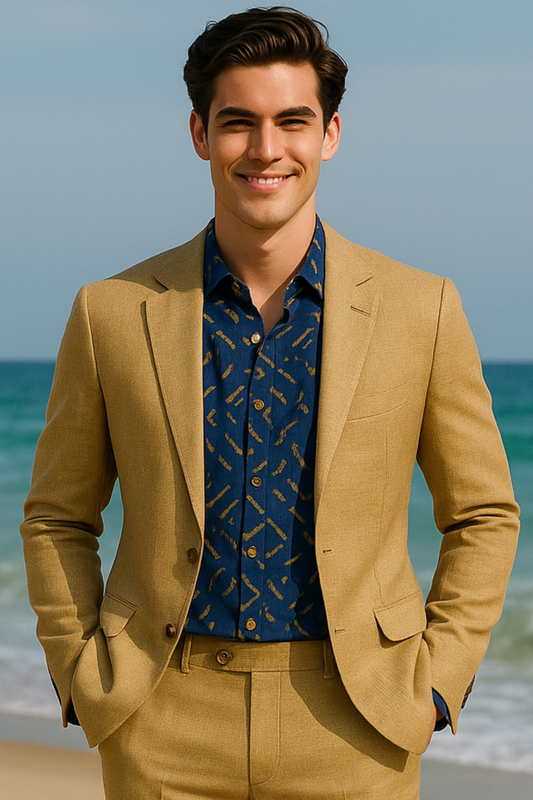 CHAMPAGNE CLASSIC LINEN SUIT