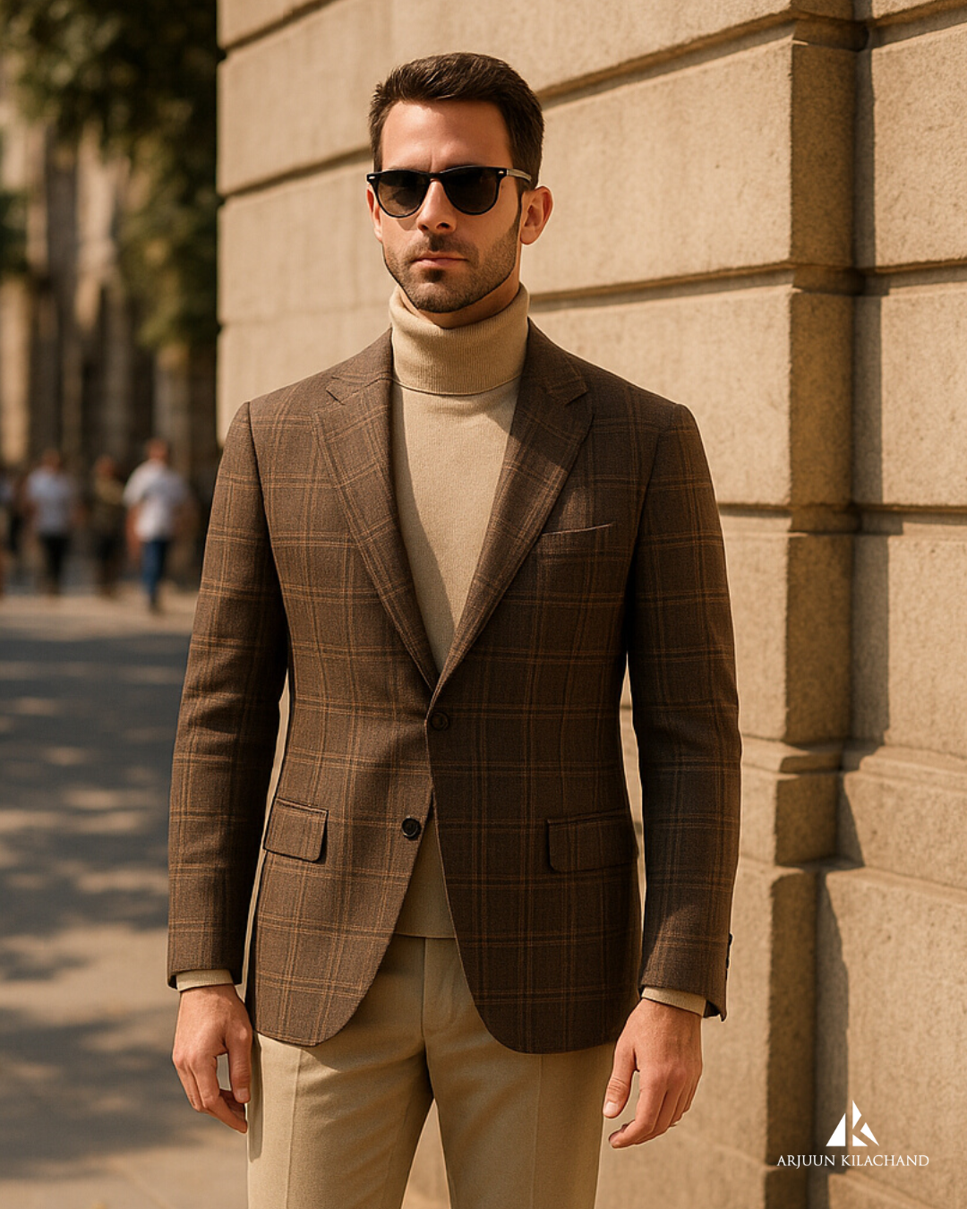 Brown Single Breasted Suit