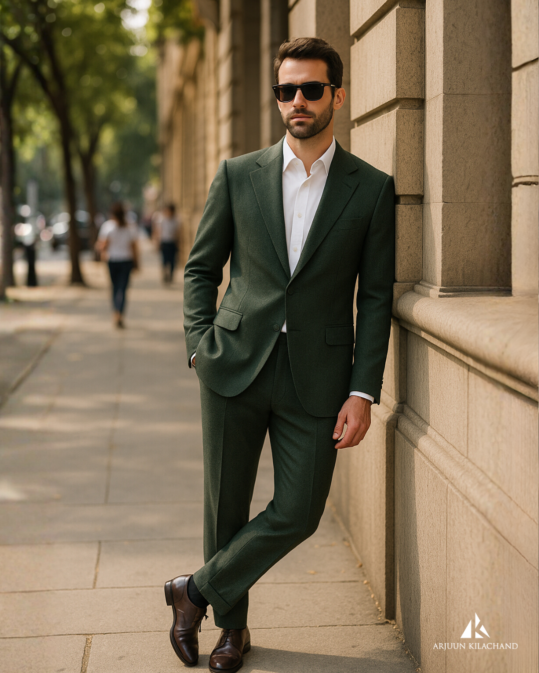Forest Green Single Breasted Suit