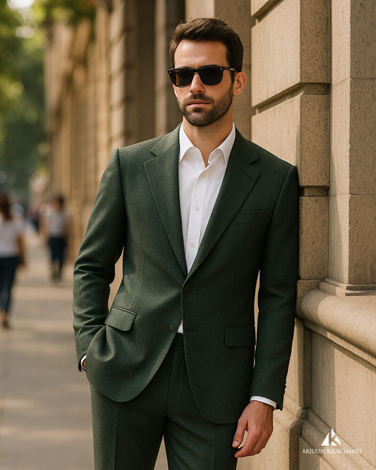 Forest Green Single Breasted Suit