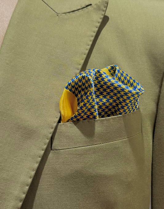 Yellow pocket square - Arjuun Kilachand