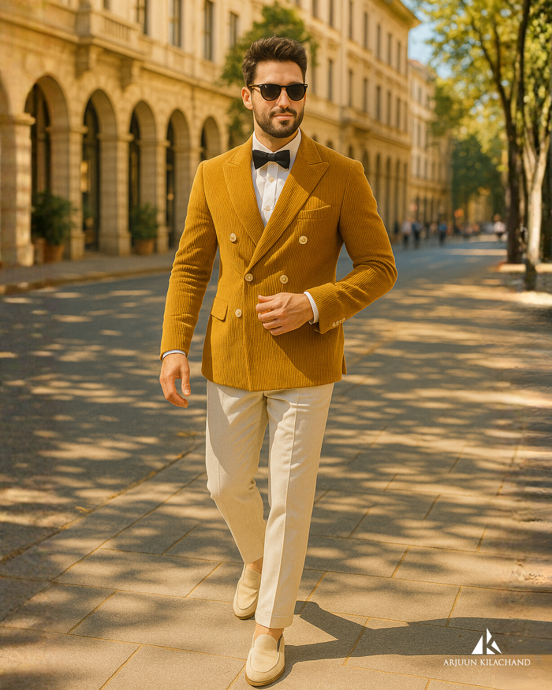 Mustard Double Breasted Suit