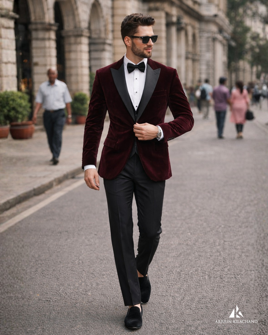 Oxblood Tuxedo Suit