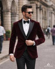 Oxblood Tuxedo Suit