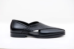 BLACK PESHAWARI SANDAL - Arjuun Kilachand