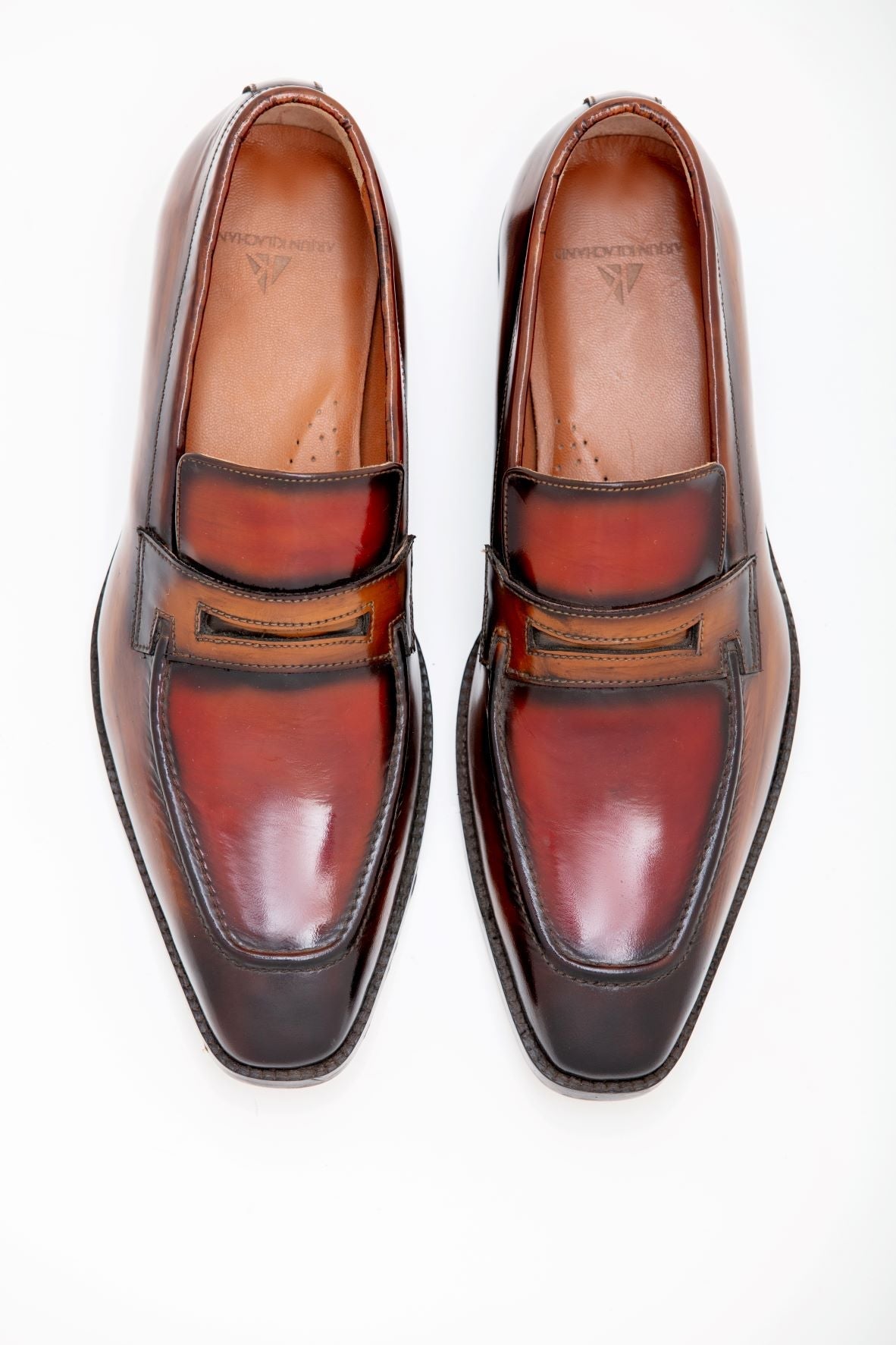 BROWN BRUSHOFF PENNY LOAFER - Arjuun Kilachand