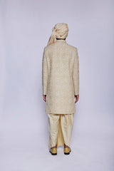 CHAMPAGNE CONCEALED SHERWANI - Arjuun Kilachand