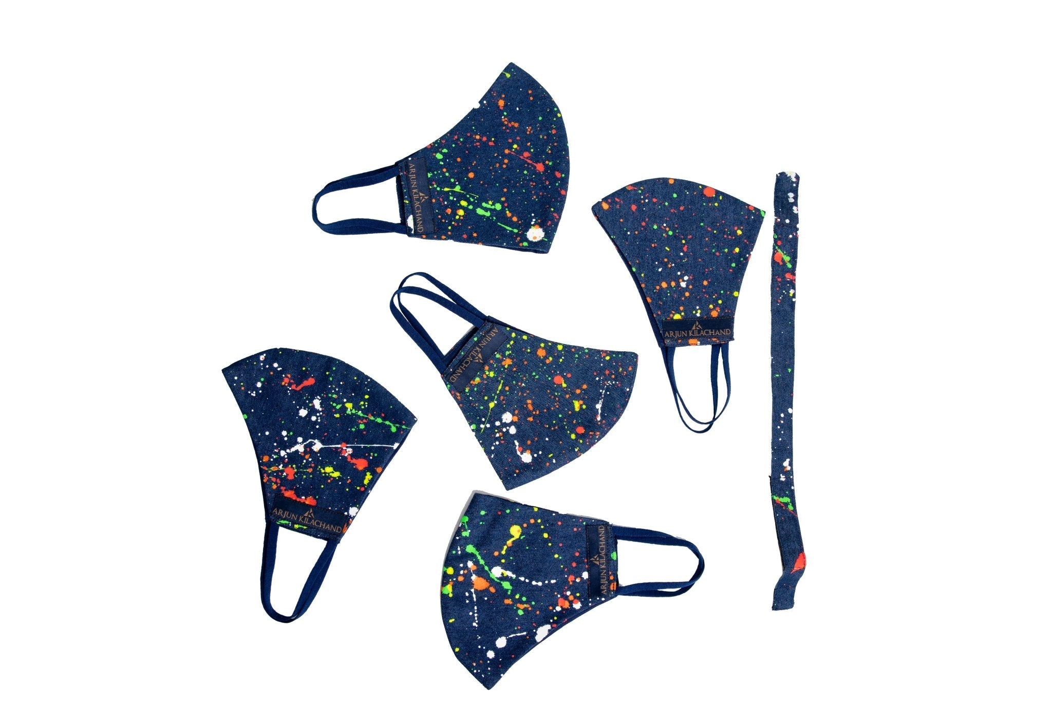 Indigo, Neon Hand painted Glow in the Dark Mask - Arjuun Kilachand