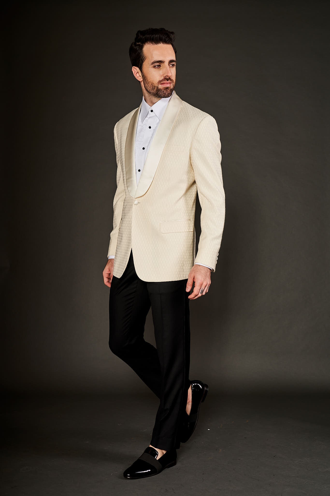 IVORY TUXEDO SUIT - Arjuun Kilachand