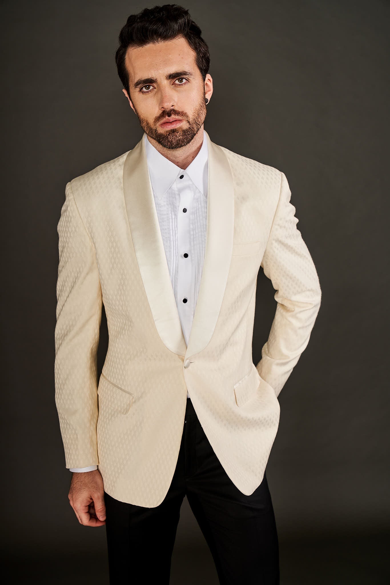 IVORY TUXEDO SUIT - Arjuun Kilachand