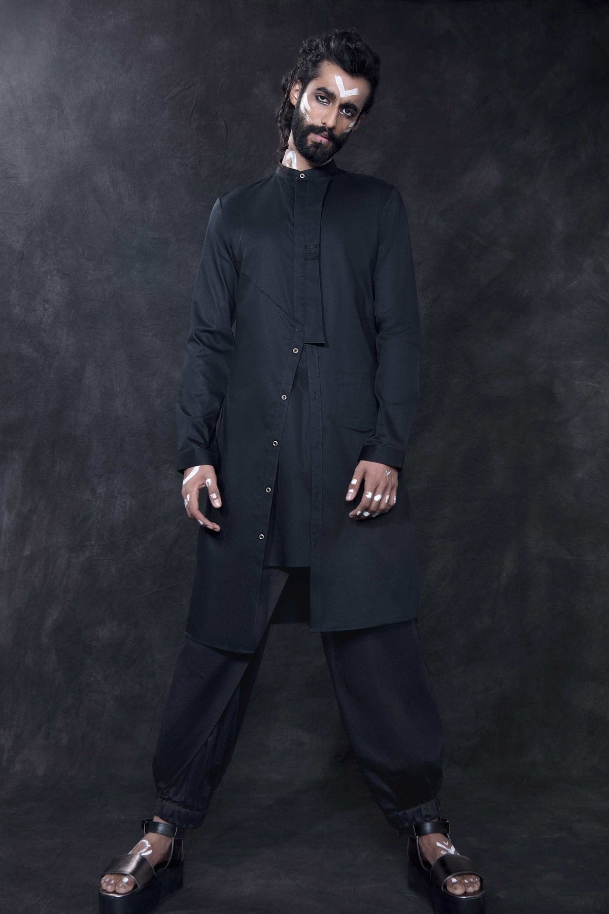 JET BLACK KURTA - Arjuun Kilachand