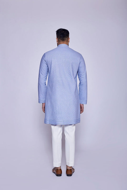 LAVENDER EMBROIDERED KURTA - Arjuun Kilachand