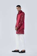 MAROON BUNDI SET - Arjuun Kilachand