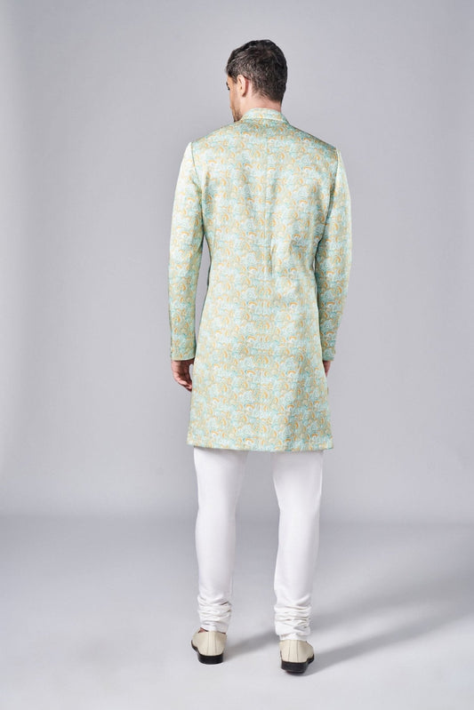 MULTI COLOR ALL OVER PRINTED SHERWANI SET - Arjuun Kilachand