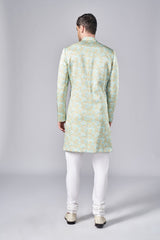 MULTI COLOR ALL OVER PRINTED SHERWANI SET - Arjuun Kilachand