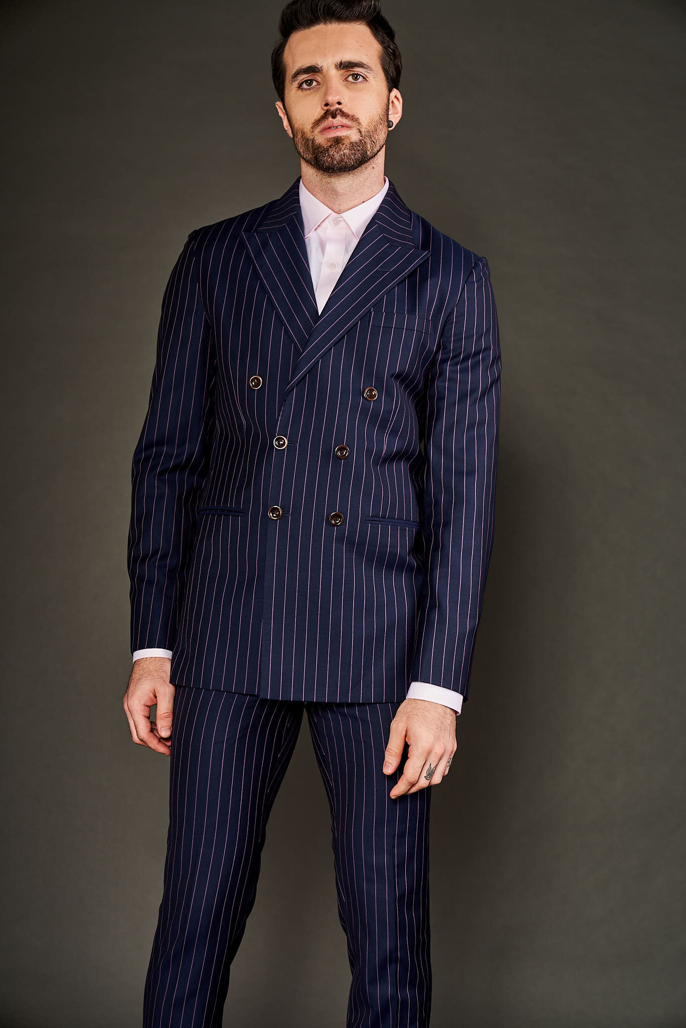 NAVY BLUE STRIPE SUIT – Arjuun Kilachand