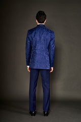 NAVY BLUE TUXEDO SUIT - Arjuun Kilachand