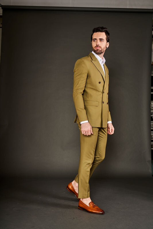 OLIVE GREEN SUIT - Arjuun Kilachand