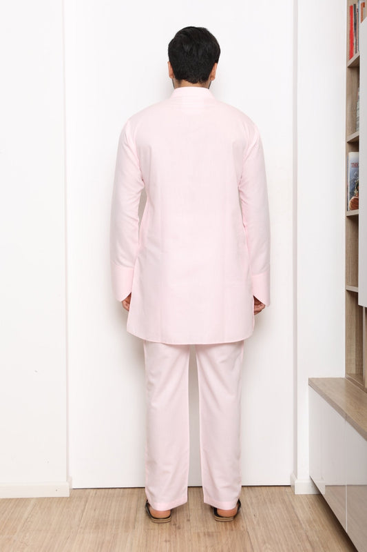 ROSE PINK KURTA SET - Arjuun Kilachand