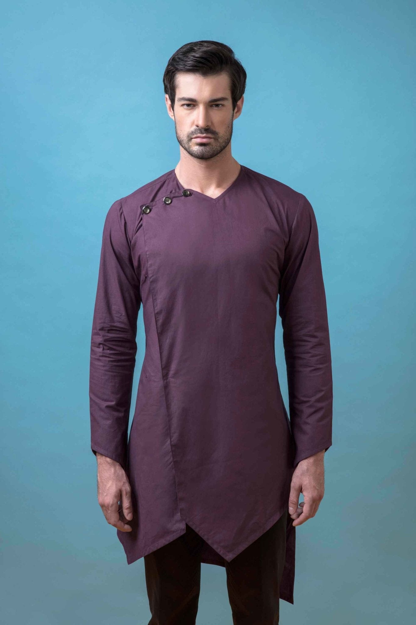 SANGRIA ASYMMETRICAL KURTA - Arjuun Kilachand